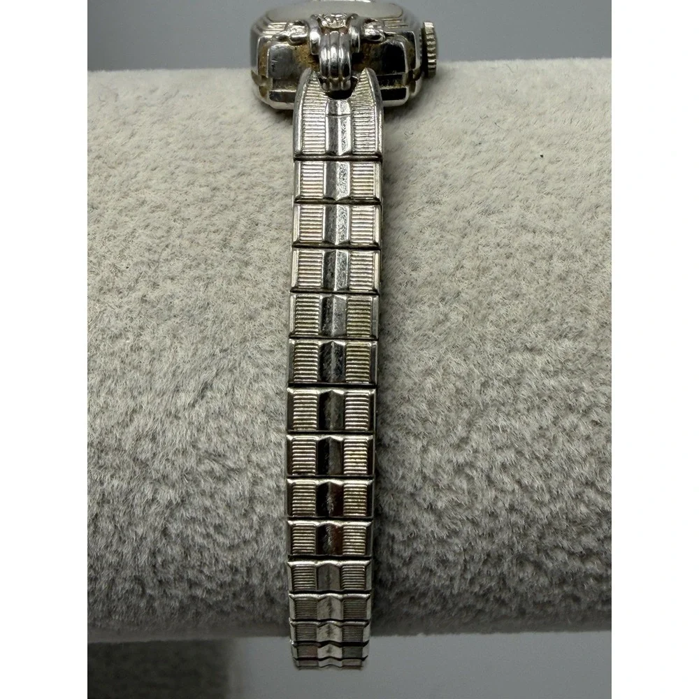 Hamilton Vintage Ladies Watch Solid 14K‎ White Gold Diamonds Works 14MM 6